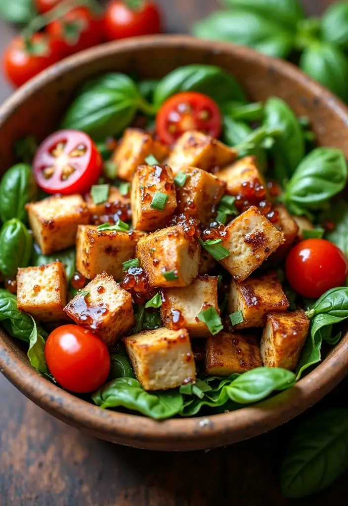 30 Salad Recipes with Chicken That Are Fresh & Filling - 27. Chicken and Tomato Basil Salad