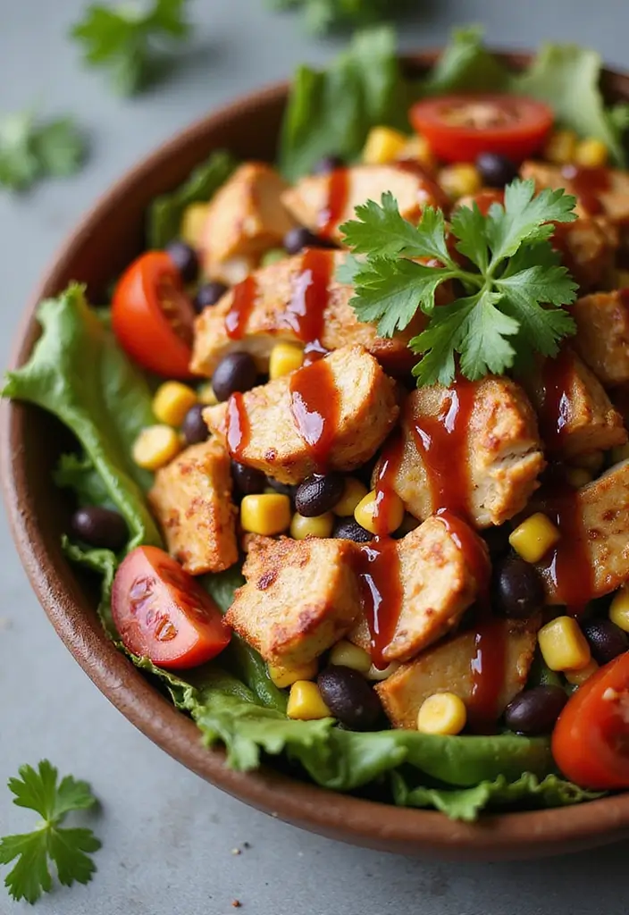30 Salad Recipes with Chicken That Are Fresh & Filling - 7. BBQ Chicken Salad