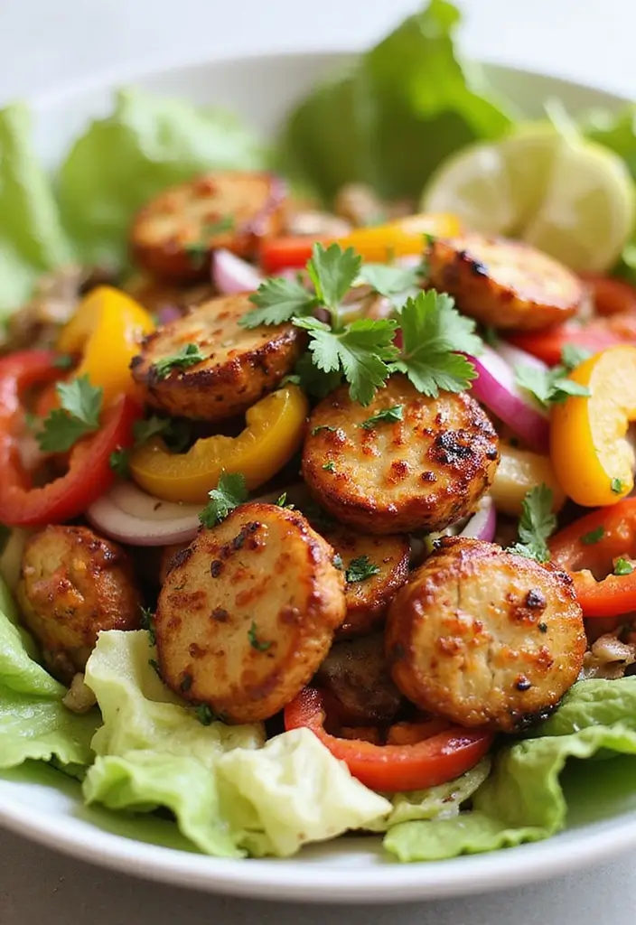 30 Salad Recipes with Chicken That Are Fresh & Filling - 9. Chicken Fajita Salad