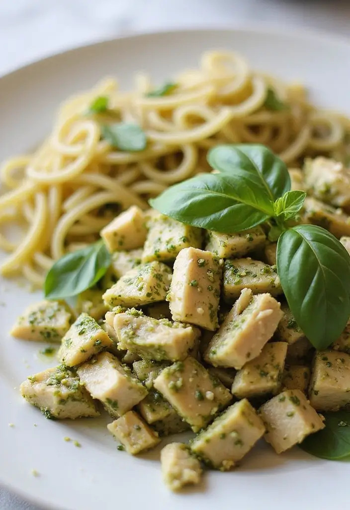 30 Ways to Boil Chicken to Shred Perfectly Every Time 80 30 Ways to Boil Chicken to Shred Perfectly Every Time - 15. Pesto Shredded Chicken