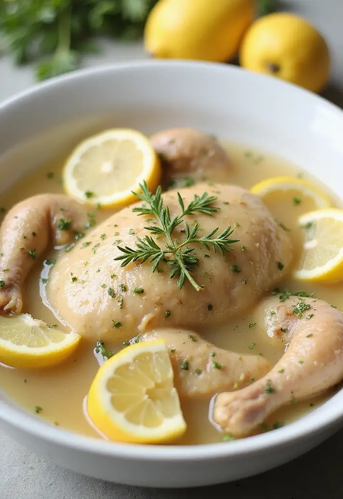 30 Ways to Boil Chicken to Shred Perfectly Every Time 15 30 Ways to Boil Chicken to Shred Perfectly Every Time - 4. Lemon Herb Boiled Chicken